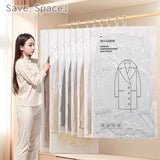 Hanger Ziplock Compression Bag For Jackets And Winter Clothings Space-Saving Dust-Proof Storage