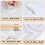 Hanger Ziplock Compression Bag For Jackets And Winter Clothings Space-Saving Dust-Proof Storage