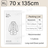 Hanger Ziplock Compression Bag For Jackets And Winter Clothings Space-Saving Dust-Proof Storage