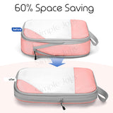 Compression Packing Cube Bags for Travel 3 pcs Set Space Saving Luggage Storage Organizer
