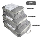 Compression Packing Cube Bags for Travel 3 pcs Set Space Saving Luggage Storage Organizer
