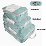 Compression Packing Cube Bags for Travel 3 pcs Set Space Saving Luggage Storage Organizer
