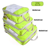 Compression Packing Cube Bags for Travel 3 pcs Set Space Saving Luggage Storage Organizer