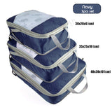 Compression Packing Cube Bags for Travel 3 pcs Set Space Saving Luggage Storage Organizer