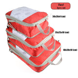 Compression Packing Cube Bags for Travel 3 pcs Set Space Saving Luggage Storage Organizer
