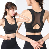 (2pcs) Breathable Mesh Back Racerback Sports Bra Medium Support & Comfort