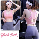 (2pcs) Breathable Mesh Back Racerback Sports Bra Medium Support & Comfort