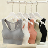 (2pcs) Breathable Mesh Back Racerback Sports Bra Medium Support & Comfort