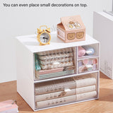 Stackable Drawer Organizer Storage Box For Desk Stationery Cosmetic Desktop