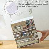 Stackable Drawer Organizer Storage Box For Desk Stationery Cosmetic Desktop