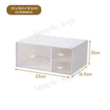 Stackable Drawer Organizer Storage Box For Desk Stationery Cosmetic Desktop