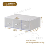 Stackable Drawer Organizer Storage Box For Desk Stationery Cosmetic Desktop