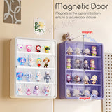 Blind Box Figurine Display Box Case Organizer Wall Mounted Shelf No Drilling Required