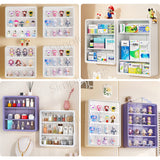 Blind Box Figurine Display Box Case Organizer Wall Mounted Shelf No Drilling Required