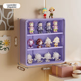 Blind Box Figurine Display Box Case Organizer Wall Mounted Shelf No Drilling Required