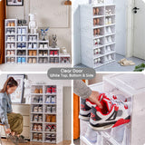 Foldable Shoe Box Clear Transparent Storage Space-saving Easy Installation