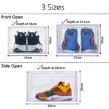 Stackable Solid Clear Shoe Box Storage Container Organizer