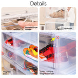 Stackable Solid Clear Shoe Box Storage Container Organizer