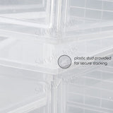 Stackable Solid Clear Shoe Box Storage Container Organizer