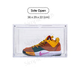 Stackable Solid Clear Shoe Box Storage Container Organizer