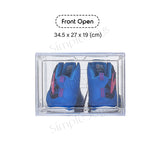 Stackable Solid Clear Shoe Box Storage Container Organizer