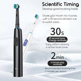 Precision Electric Toothbrush Ultra-Sonic Deep Clean Rechargeable With 5 Modes