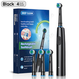 Precision Electric Toothbrush Ultra-Sonic Deep Clean Rechargeable With 5 Modes