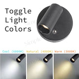 Magnetic LED Wall Light Reading Light with Touch & Remote Control – 360° Adjustable, 3 Color Modes