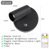 Magnetic LED Wall Light Reading Light with Touch & Remote Control – 360° Adjustable, 3 Color Modes