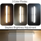 Motion Sensor 3-Color LED Light Stick Night Lamp USB Rechargeable