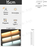 (2pcs Bundle) Motion Sensor LED Light Stick With USB Type C Charging Port