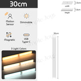 (2pcs Bundle) Motion Sensor LED Light Stick With USB Type C Charging Port