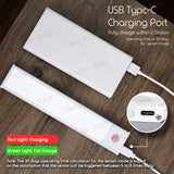 Motion Sensor LED Light Night Lamp USB Rechargeable Built-in Magnet for Closet/Cabinet/Stairs/Wardrobe/Kitchen/Bed