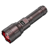 High Power Laser LED Flashlight Torch Light 500m Range With Built-in Power Bank & Smart Digital Display