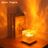 ๐ Dynamic Water Ripple Aurora Ambient Night Light Aesthetic Crystal Lamp