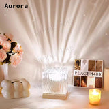 ๐ Dynamic Water Ripple Aurora Ambient Night Light Aesthetic Crystal Lamp