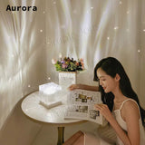 ๐ Dynamic Water Ripple Aurora Ambient Night Light Aesthetic Crystal Lamp