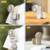 Portable Clip Fan 360Β° Adjustable USB Type-C Rechargeable Umbrella/Backpack Fan