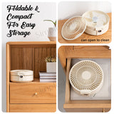 Hanging Wall Fan USB Rechargeable With Auto Oscillation / Remote Control / Night Light For Desk