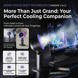 10000mAh Table Fan 100 Speed With Lights Auto Oscillating Fan