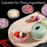 Portable Electric Garlic Chopper Food Shredder Slicer