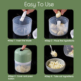 Portable Electric Garlic Chopper Food Shredder Slicer