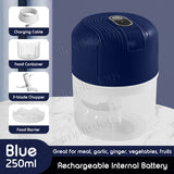 Portable Electric Garlic Chopper Food Shredder Slicer