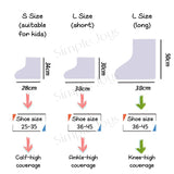 Disposable Waterproof Rain Shoe Covers For Kids & Adults 100% Watertight Extra Thick PE Protectors