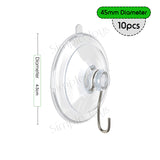 Suction Cup Hooks Clear PVC Suction Cups with Metal Hooks For Kitchen Or Bathroom