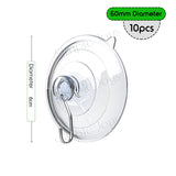 Suction Cup Hooks Clear PVC Suction Cups with Metal Hooks For Kitchen Or Bathroom
