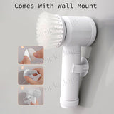 Electric Spinning Cleaning Brush with 5 Interchangeable Heads – Rechargeable Waterproof Multi-Surface Scrubber for Home & Kitchen