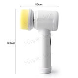 Electric Spinning Cleaning Brush with 5 Interchangeable Heads – Rechargeable Waterproof Multi-Surface Scrubber for Home & Kitchen