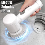 Electric Spinning Cleaning Brush with 5 Interchangeable Heads – Rechargeable Waterproof Multi-Surface Scrubber for Home & Kitchen
