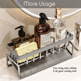 Sponge Holder For Kitchen Sink With Towel Hanger Bar Detergent Rack
